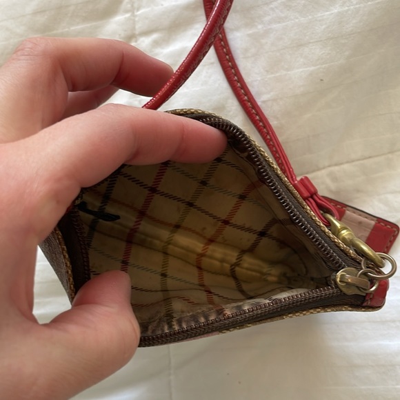 Coach wallet with strap and pink stripe - Picture 3 of 4